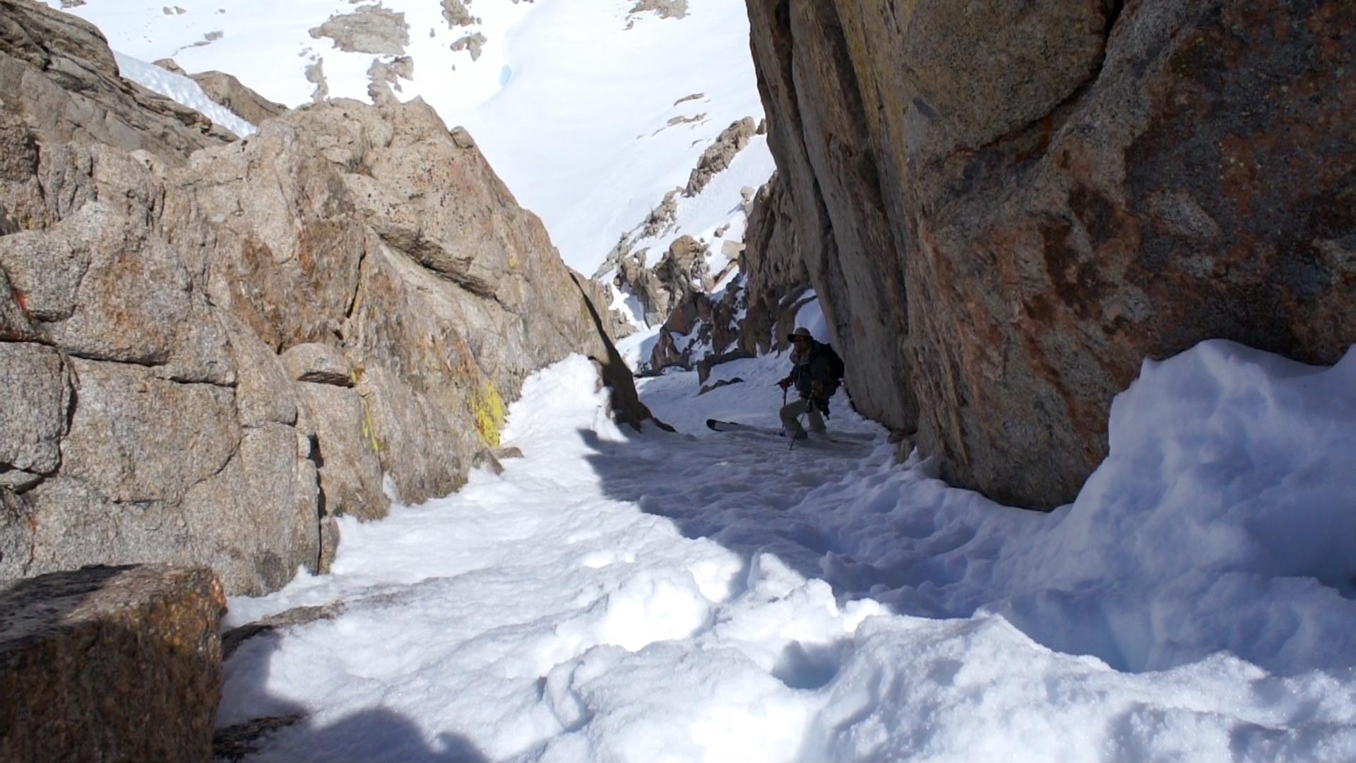 Dave Braun Skiing Mount Muir's Exit Couloir