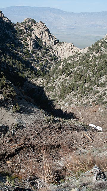 Route Overview: Looking back toward the Notch